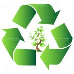 Recycle symbol with tree